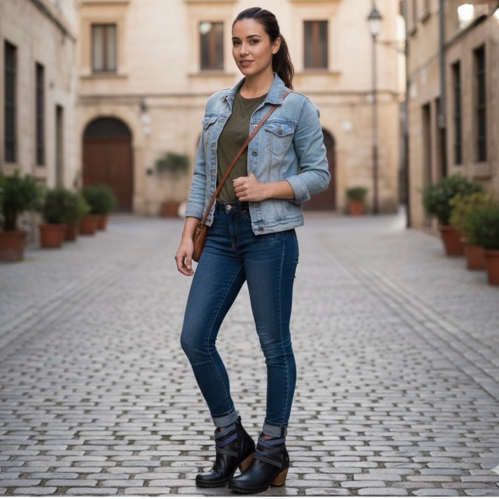 The Art Company Very Dark Blue  / Black Leather Ankle Boots - Picture 10 of 10